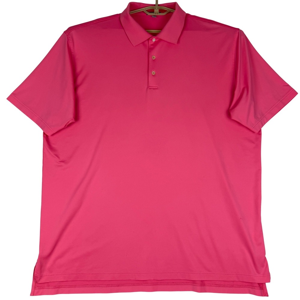 Peter Millar Summer Comfort Polo Mens XXL Pink Golf Performance MS15EK01
